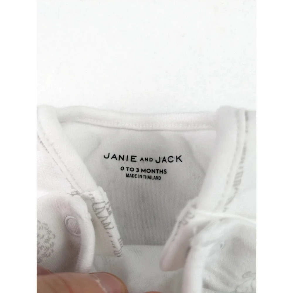 Janie & Jack Teal/Gray Safari Romper